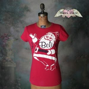 L.O.L. Vintage Red “I Believe” Graphic Tee Sz Med